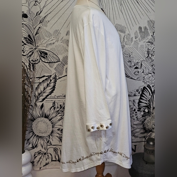 Like New Faceplant Dreams 100% Cotton 'Sleeps With Dogs' Night Shirt OSFM - Picture 6 of 10